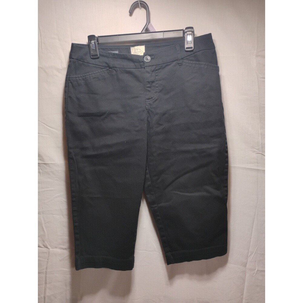 St John's Bay Black Crop Pants Stretch 10P
